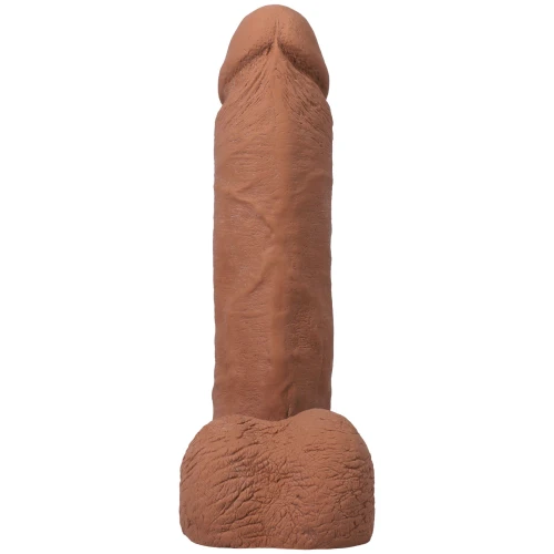 На фото фаллоимитатор Doc Johnson The Realistic Cock ULTRASKYN - 8 Inch with Balls Caramel