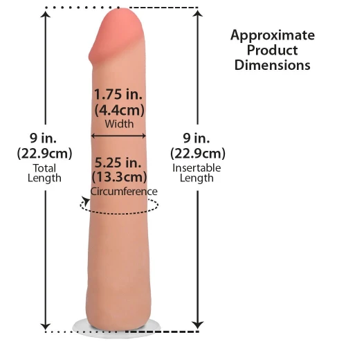 На фото фаллоимитатор Doc Johnson The Realistic Cock ULTRASKYN - 9 Inch Vanilla