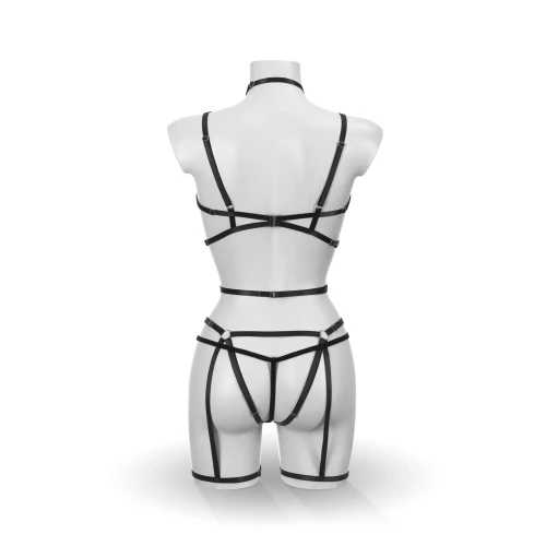 На фото комплект Bijoux Pour Toi - Sidonie, портупея, гартери та трусики