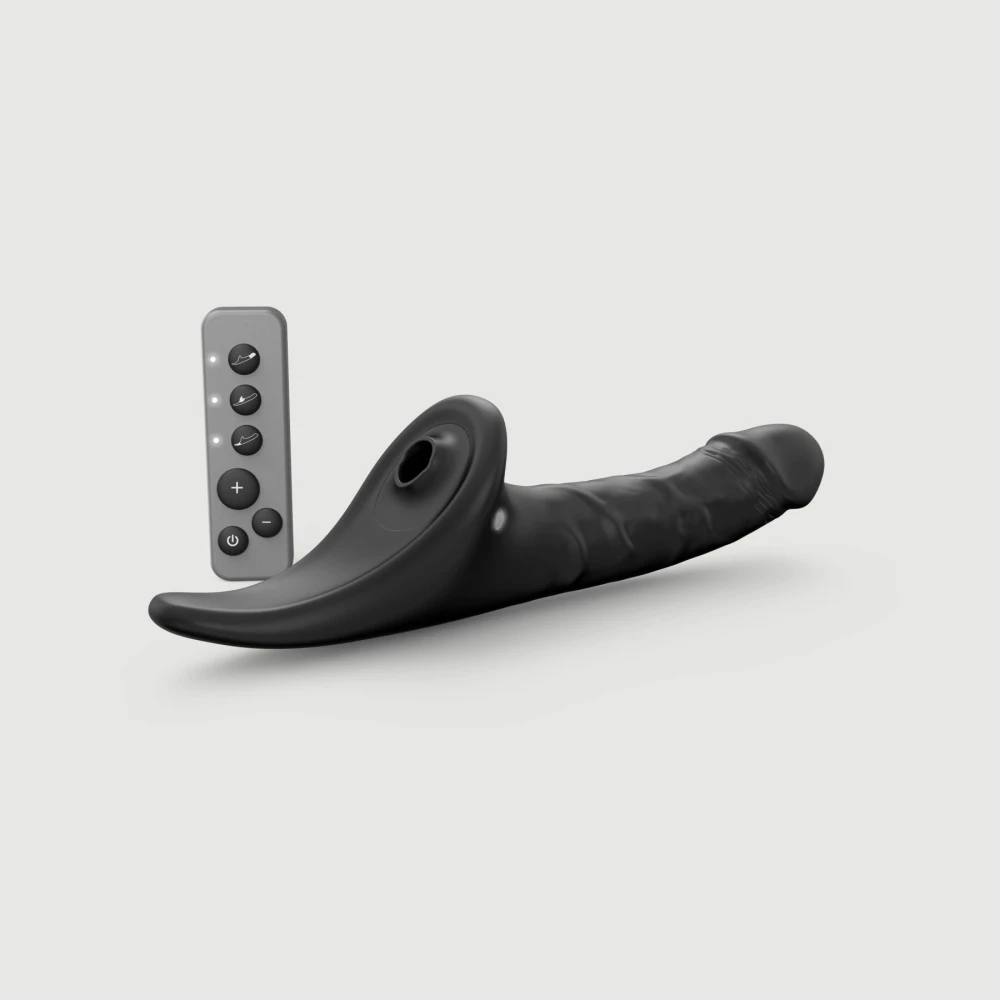 Вибронасадка Strap-On-Me Multi Orgasm Realistic Dildo L Black