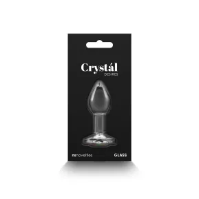 На фото стеклянная анальная пробка NS Novelties Crystal - Desires - Rainbow Gem - Small