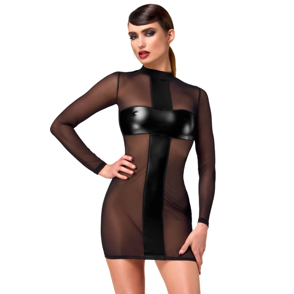 Сукня Noir Handmade F369 Crossfire Mesh & Wetlook Mini Dress XS