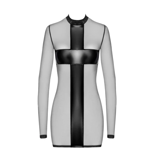 На фото сукня Noir Handmade F369 Crossfire Mesh & Wetlook Mini dress S