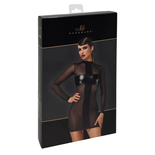 На фото сукня Noir Handmade F369 Crossfire Mesh & Wetlook Mini dress S