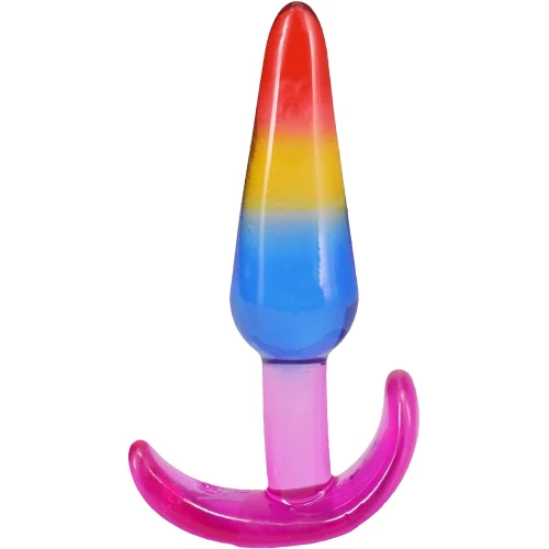 На фото набор анальных пробок Doc Johnson Crystal Jellies - Anal Trainer Set - Rainbow