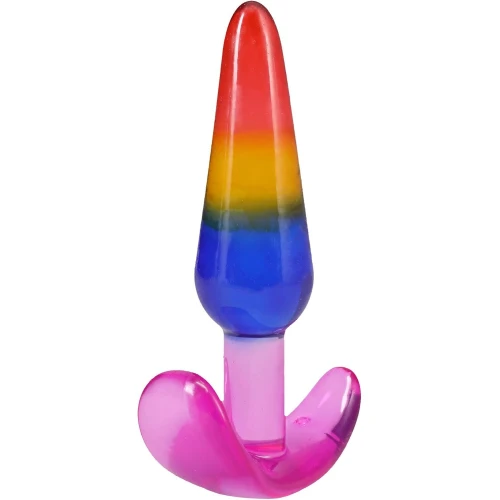 На фото набор анальных пробок Doc Johnson Crystal Jellies - Anal Trainer Set - Rainbow