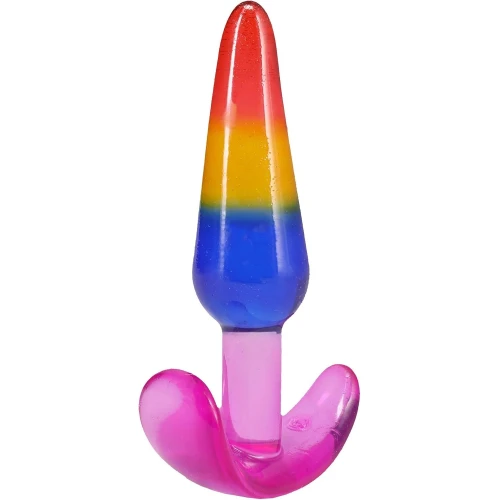 На фото набор анальных пробок Doc Johnson Crystal Jellies - Anal Trainer Set - Rainbow