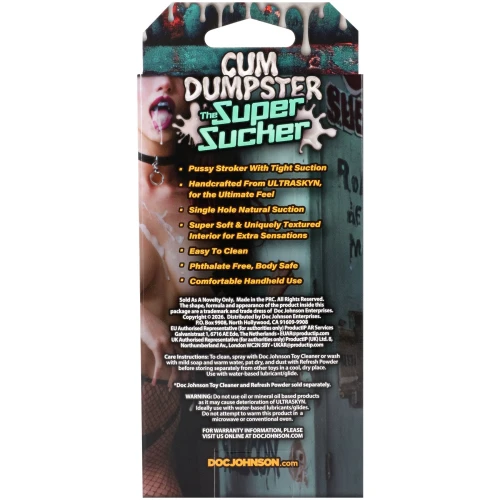 На фото мастурбатор Doc Johnson The Super Sucker Cum Dumpster
