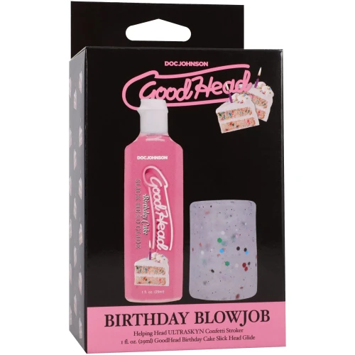 На фото набор для минета Doc Johnson GoodHead Birthday Blowjob Kit