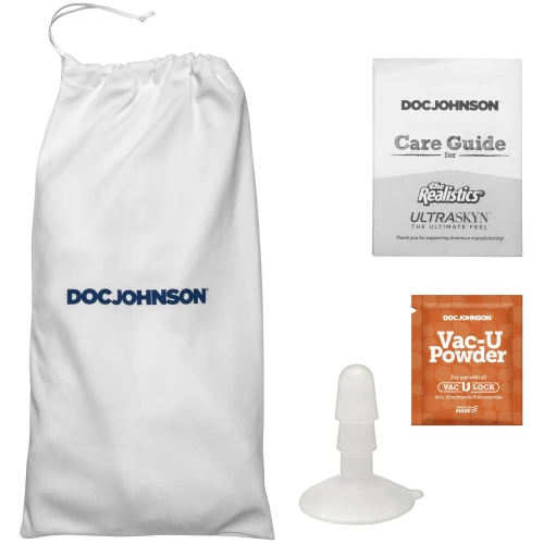На фото фаллоимитатор Doc Johnson The Realistic Cock ULTRASKYN - 12 Inch Hung with Balls Chocolate