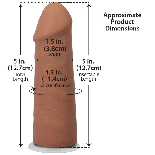 На фото фаллоимитатор Doc Johnson The Realistic Cock ULTRASKYN - 5 Inch Caramel