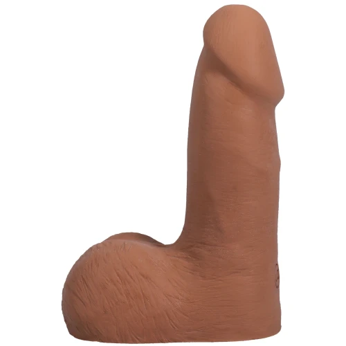 На фото фаллоимитатор Doc Johnson The Realistic Cock ULTRASKYN - 5 Inch with Balls Caramel