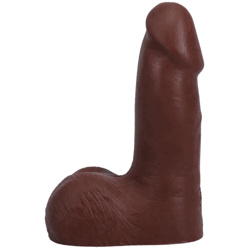 На фото фаллоимитатор Doc Johnson The Realistic Cock ULTRASKYN - 5 Inch with Balls Chocolate