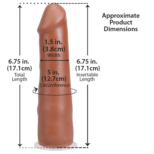 На фото фаллоимитатор Doc Johnson The Realistic Cock ULTRASKYN - 7 Inch Caramel