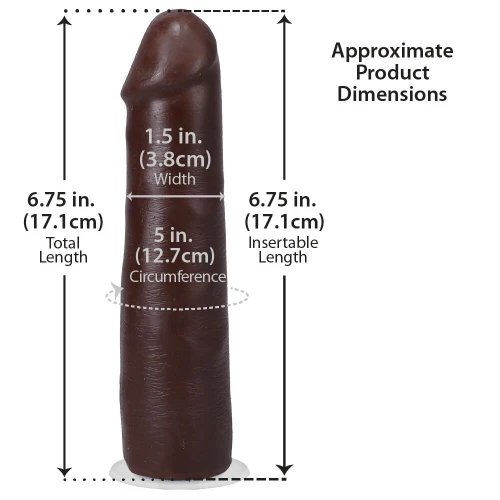 На фото фаллоимитатор Doc Johnson The Realistic Cock ULTRASKYN - 7 Inch Chocolate