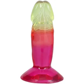 Дилдо Doc Johnson Crystal Jellies 4.5 Rainbow