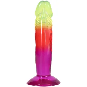 Дилдо Doc Johnson Crystal Jellies 6.5 Rainbow