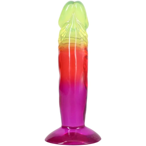 Дилдо Doc Johnson Crystal Jellies 6.5 Rainbow
