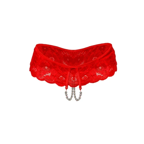 На фото сексуальні відкриті трусики Art of Sex - Isabell, колір червоний, розмір XS-M