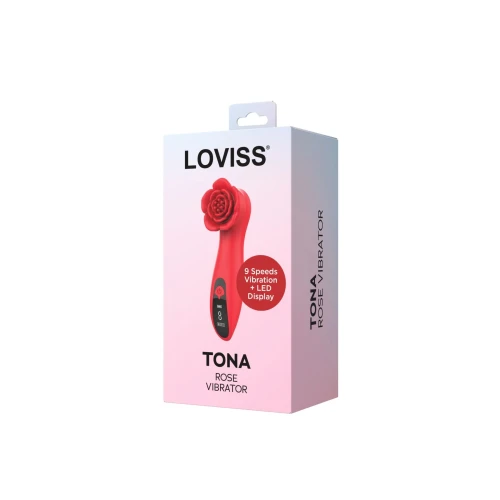 На фото роскошный вибратор для клитора Loviss Tona Rose Vibrator, в виде розы, 9 режимов