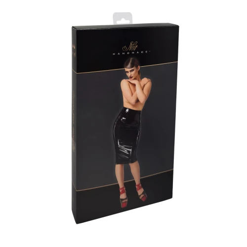 На фото спідниця Noir Handmade F378 Dominae Column PVC pencil skirt L