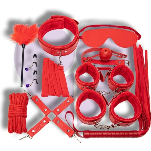 На фото набор для BDSM JSY KB80608 Red