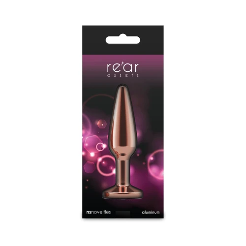 На фото анальная пробка NS Novelties Rear Assets - Tapered - Medium - Rose Gold - Pink