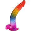 Фаллоимитатор Doc Johnson Crystal Jellies 9.5 Rainbow
