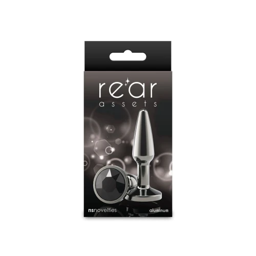 На фото анальная пробка NS Novelties Rear Assets - Tapered - Small - Gunmetal - Black
