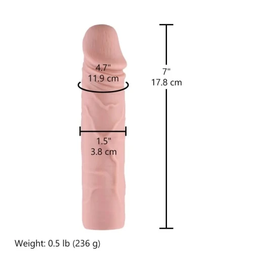 На фото силіконовий фалоімітатор для секс-машин Hismith 7" Silicone Dildo, система KlicLok