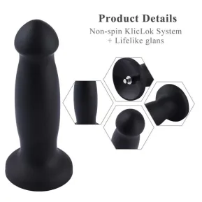 На фото силіконовий дилдо для секс-машин Hismith 7.2" Black Silicone Anal Dildo, система KlicLok