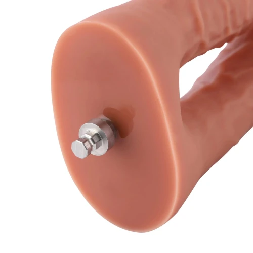 На фото подвійний фалоімітатор для секс-машин Hismith Silicone Double Penetrator Dildo, система KlicLok
