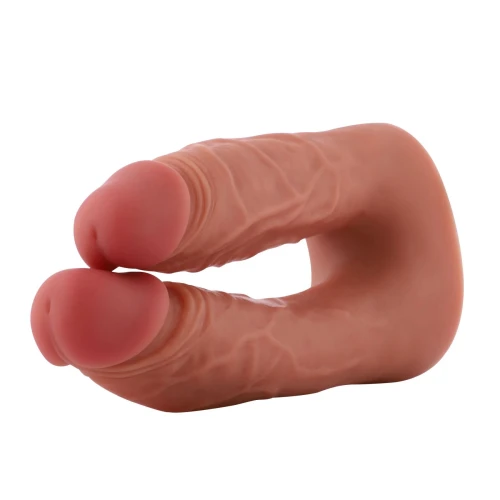 На фото подвійний фалоімітатор для секс-машин Hismith Silicone Double Penetrator Dildo, система KlicLok