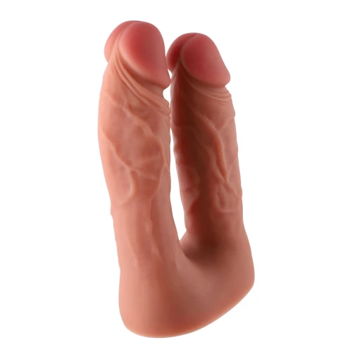 На фото подвійний фалоімітатор для секс-машин Hismith Silicone Double Penetrator Dildo, система KlicLok