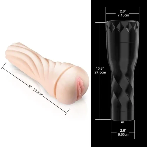 На фото мастурбатор з вібрацією Hismith Male Masturbation Cup, сумісний із секс-машинами бренду