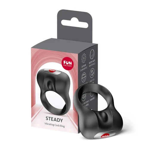  На фото ерекційне віброкільце Fun Factory Steady Black