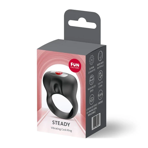 На фото ерекційне віброкільце Fun Factory Steady Black
