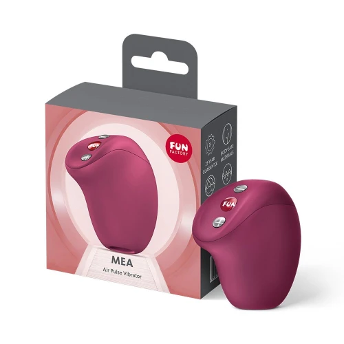 На фото вакуумний стимулятор Fun Factory MEA Wine Red, унікальні режими, функція посторгазму.