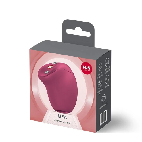 На фото вакуумний стимулятор Fun Factory MEA Wine Red, унікальні режими, функція посторгазму.