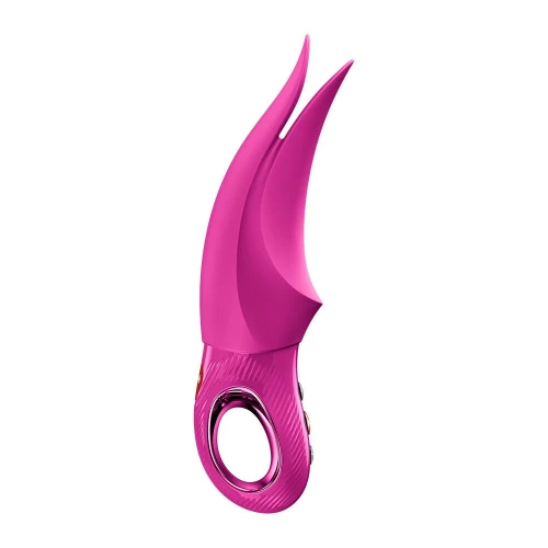 На фото вибратор для клитора Fun Factory VOLTA Magenta, гибкий двойной кончик