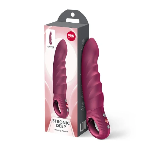 На фото пульсатор Fun Factory Stronic Deep, Wine Red, 8 режимів роботи, що перезаряджається