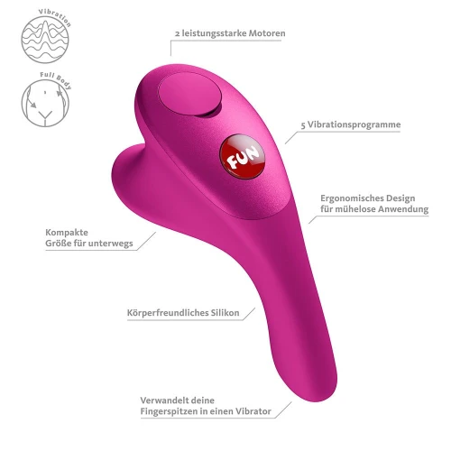 На фото вибратор на палец Fun Factory Be One Magenta