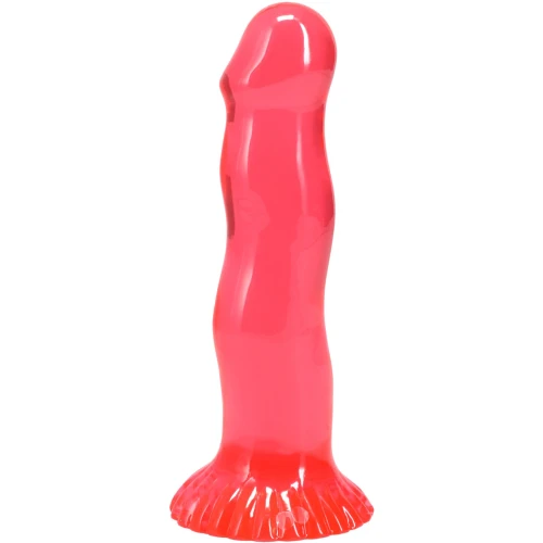 На фото набір фалоімітаторів Doc Johnson Crystal Jellies - Dong Starter Set - Purple, Pink, Green