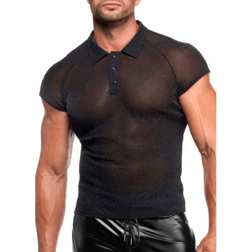 На фото мужское поло Noir Handmade H082 Onyx veil polo M