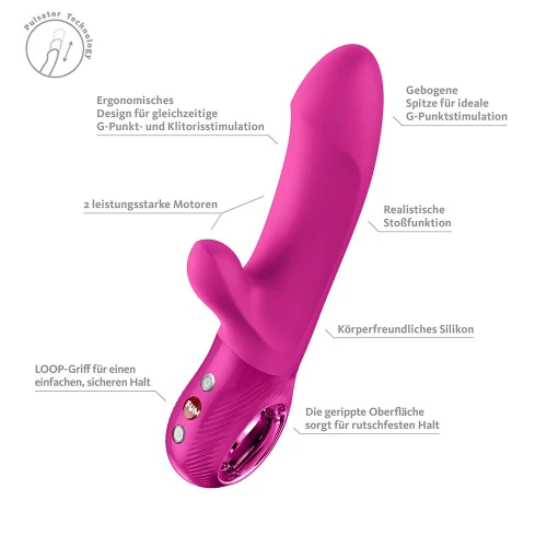 На фото пульсатор Fun Factory Bi Stronic Embrace Magenta