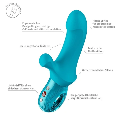 На фото пульсатор Fun Factory Bi Stronic Curve Aquamarine