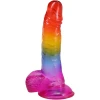 Фаллоимитатор Doc Johnson Crystal Jellies 8.5 Rainbow