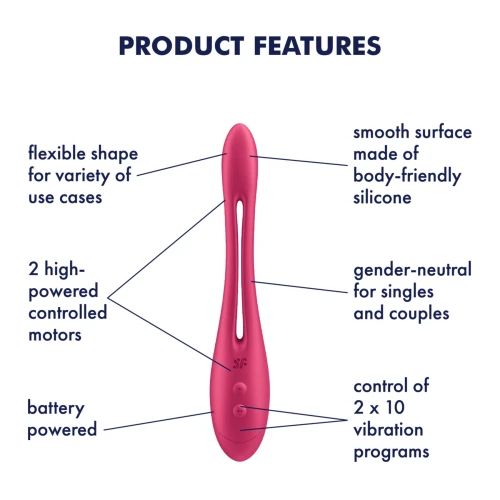 На фото універсальний гнучкий вібратор для пар Satisfyer Elastic Game Battery Series