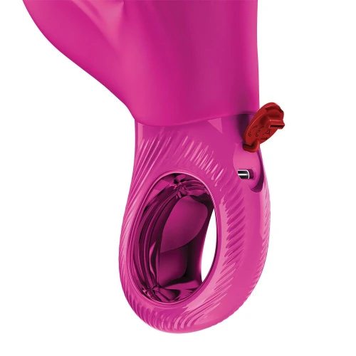 На фото вибратор-кролик для точки А Fun Factory LADY BI Magenta, 2 мотора, 12 режимов