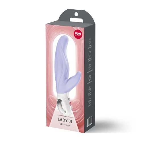 На фото вибратор-кролик для точки Fun Factory LADY BI Purple, 2 мотора, 12 режимов